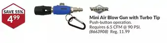 Princess Auto Vaper Mini Air Blow Gun with Turbo Tip offer