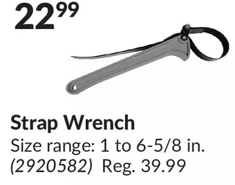 Princess Auto Strap Wrench offer