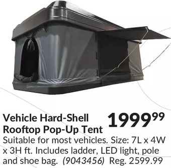 Princess Auto Vehicle Hard-Shell Rooftop Pop-Up Tent offer