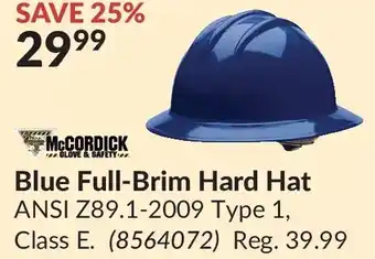 Princess Auto McCordick Blue Full-Brim Hard Hat offer