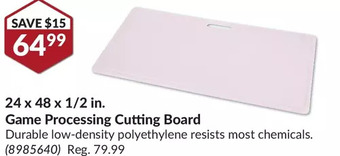 Princess Auto 24 x 48 x 1/2 in. Game Processing Cutting Board offer