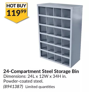 Princess Auto 24-Compartment Steel Storage Bin offer