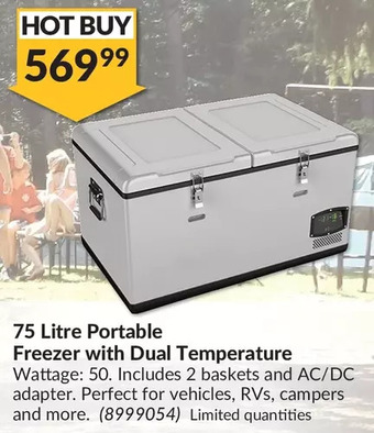 Princess Auto 75 Litre Portable Freezer with Dual Temperature offer