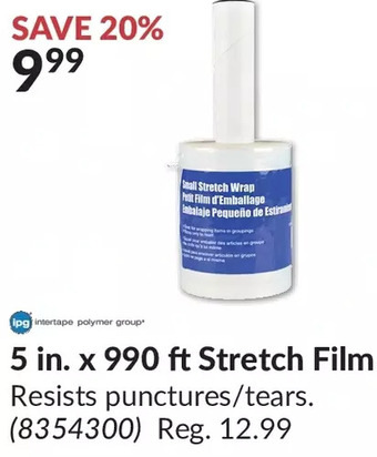 Princess Auto 5 in. x 990 ft Stretch Film offer