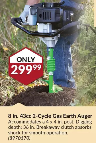 Princess Auto Tazz 8 in. 43cc 2-Cycle Gas Earth Auger offer