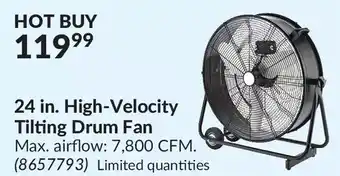 Princess Auto Power Fist 24 in. High-Velocity Tilting Drum Fan offer