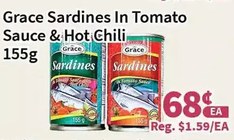 Blue Sky Supermarket Grace Sardines in Tomato Sauce & Hot Chili offer