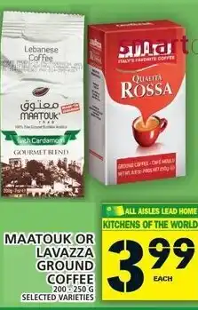 Food Basics Maatouk or Lavazza Ground Coffee 200-250g offer