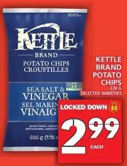 Food Basics Kettle Brand Potato Chips 220g offer