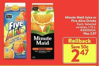Walmart Minute Maid Juice offer