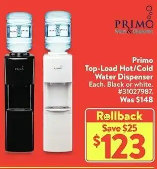 Walmart Primo Top-Load Hot/Cold offer