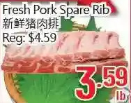 Hong Tai Supermarket Fresh Pork Spare Rib offer