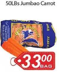 Ample Food Market 50Lbs Jumbo Carrot offer