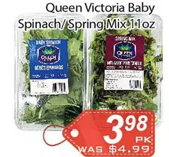 Ample Food Market Queen Victoria Baby Spinach/Spring Mix offer