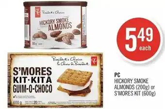 Shoppers Drug Mart PC Hickory Smoke Almonds or S'mores Kit offer