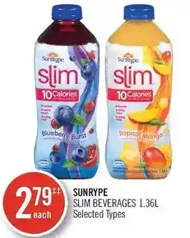 Shoppers Drug Mart Sunrype Slim Beverages offer