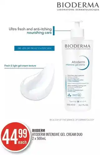 Shoppers Drug Mart Bioderma Atoderm Intensive Gel Cream Duo offer