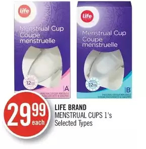 Shoppers Drug Mart Life Brand Menstrual Cups offer