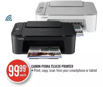Shoppers Drug Mart Canon Pixma Ts3420 Printer offer