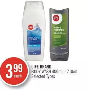 Shoppers Drug Mart Life Brand Body Wash offer