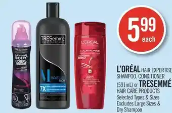 Shoppers Drug Mart L'Oréal Hair Expertise Shampoo, Conditioner or TRESemmé Hair Care Products offer