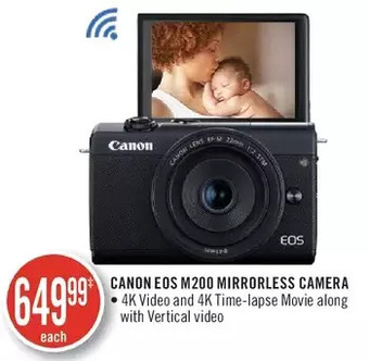 Shoppers Drug Mart Canon eos M200 Mirrorless Camera offer