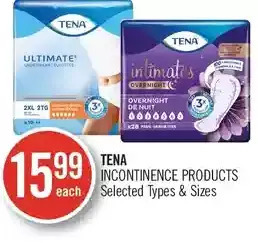 Shoppers Drug Mart Tena Incontinence Products offer