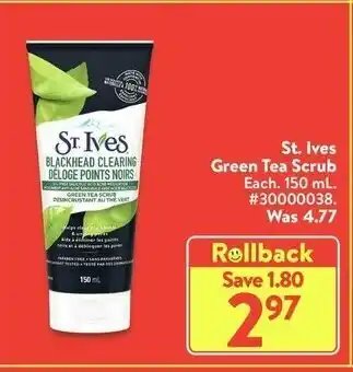 Walmart St. Ives Green Tea Scrub offer