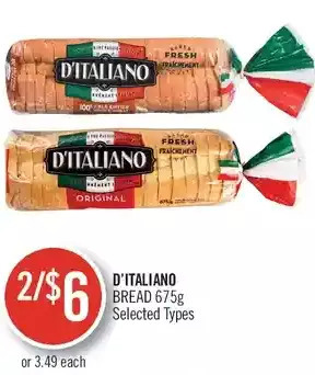 Shoppers Drug Mart D'Italiano Bread offer