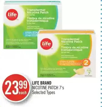 Shoppers Drug Mart Life Brand Nicotine Patch offer