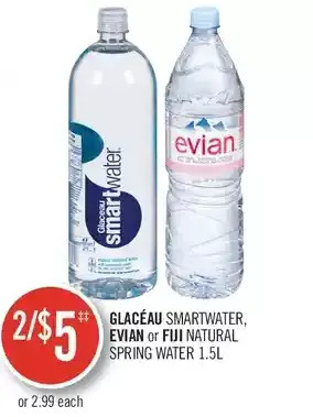 Shoppers Drug Mart Glacéau Smartwater, Evian or Fiji Natural Spring Water offer