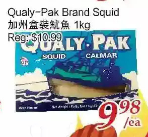 Tone Tai Supermarket Qualy-Pak Brand Squid offer