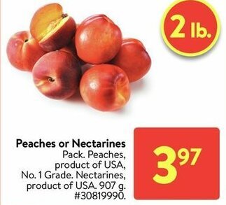 Walmart Peaches or Nectarines offer