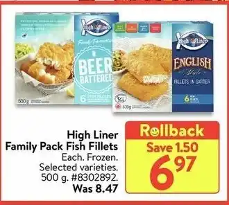 Walmart High Liner Family Pack Fish Fillets offer