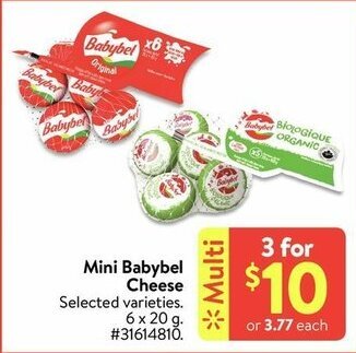 Walmart Mini Babybel Cheese offer