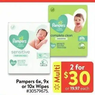 Walmart Pampers 6x, 9x offer
