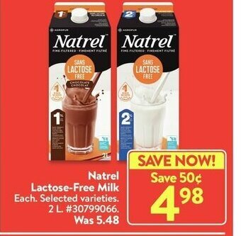 Walmart Natrel Lactose-Free Milk offer