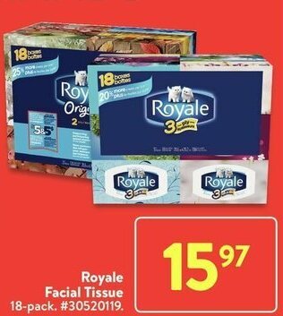 Walmart Royale Facial Tissue offer