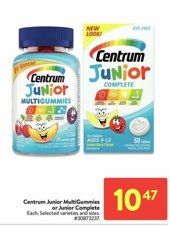 Walmart Centrum Junior MultiGummies offer