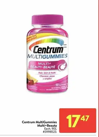 Walmart Centrum MultiGummies Multi+Beauty offer