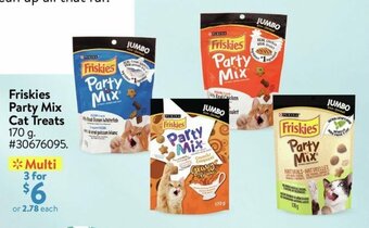 Walmart Friskies Party Mix Cat Treats offer