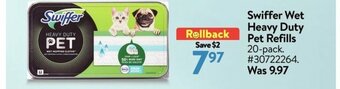 Walmart Swiffer Wet Heavy Duty Pet Refills offer