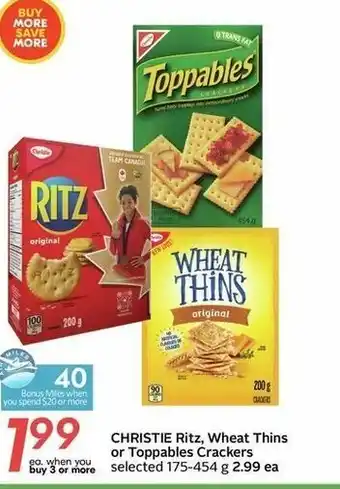 Sobeys Christie Ritz, Wheat Thins or Toppables Crackers offer