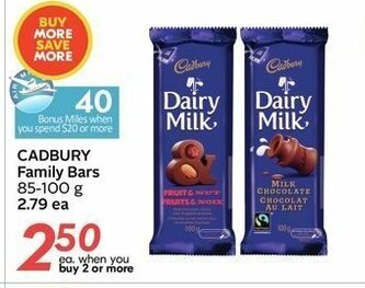 Sobeys Cadbury Family Bars offer