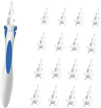 Amazon Ear wax removal tool, q grips ear wax remover kit, silicone ear cleaner for earwax removal with 16 pcs washable tips, suitabl offer