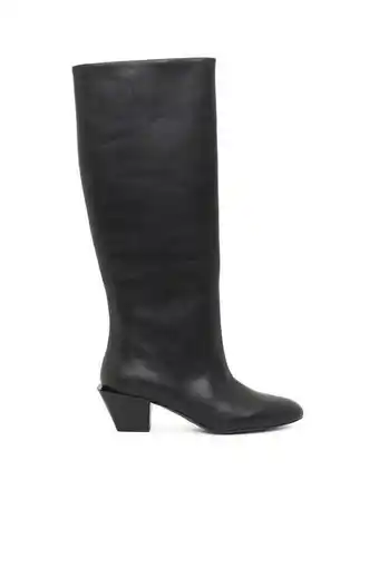 Leather knee boots