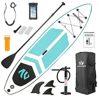 Amazon Advenor paddle board 11'x33 x6 extra wide inflatable stand up paddle board with sup accessories including adjustable paddle,b offer