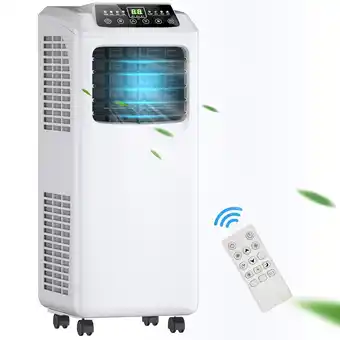 Best Buy Costway 8,000 BTU Portable Air Conditioner & Dehumidifier Function Remote w/ Window Kit offer