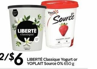 Sobeys Liberté Classique Yogurt offer