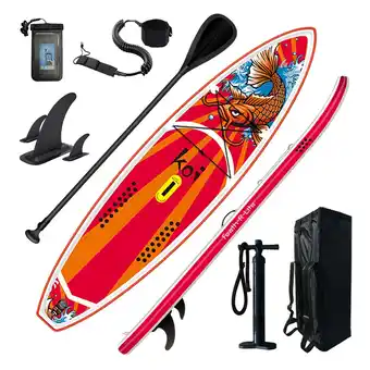 Best Buy WINGOMART XL 12ft Inflatable Stand up Paddle Board 12'x35"x6"w/Premium SUP Accessories & Carry Bag |upgraded paddle boards wi offer